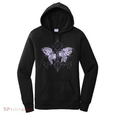 Vintage Zodiac Floral Moth Butterfly Women's Hoodie