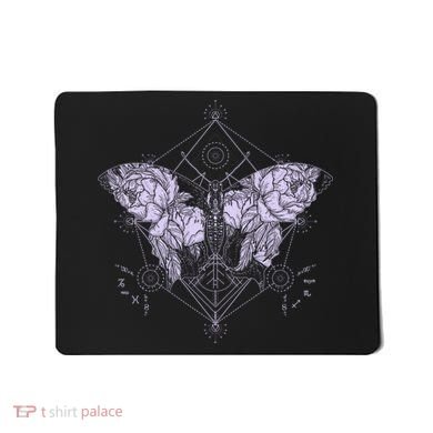 Vintage Zodiac Floral Moth Butterfly Mousepad