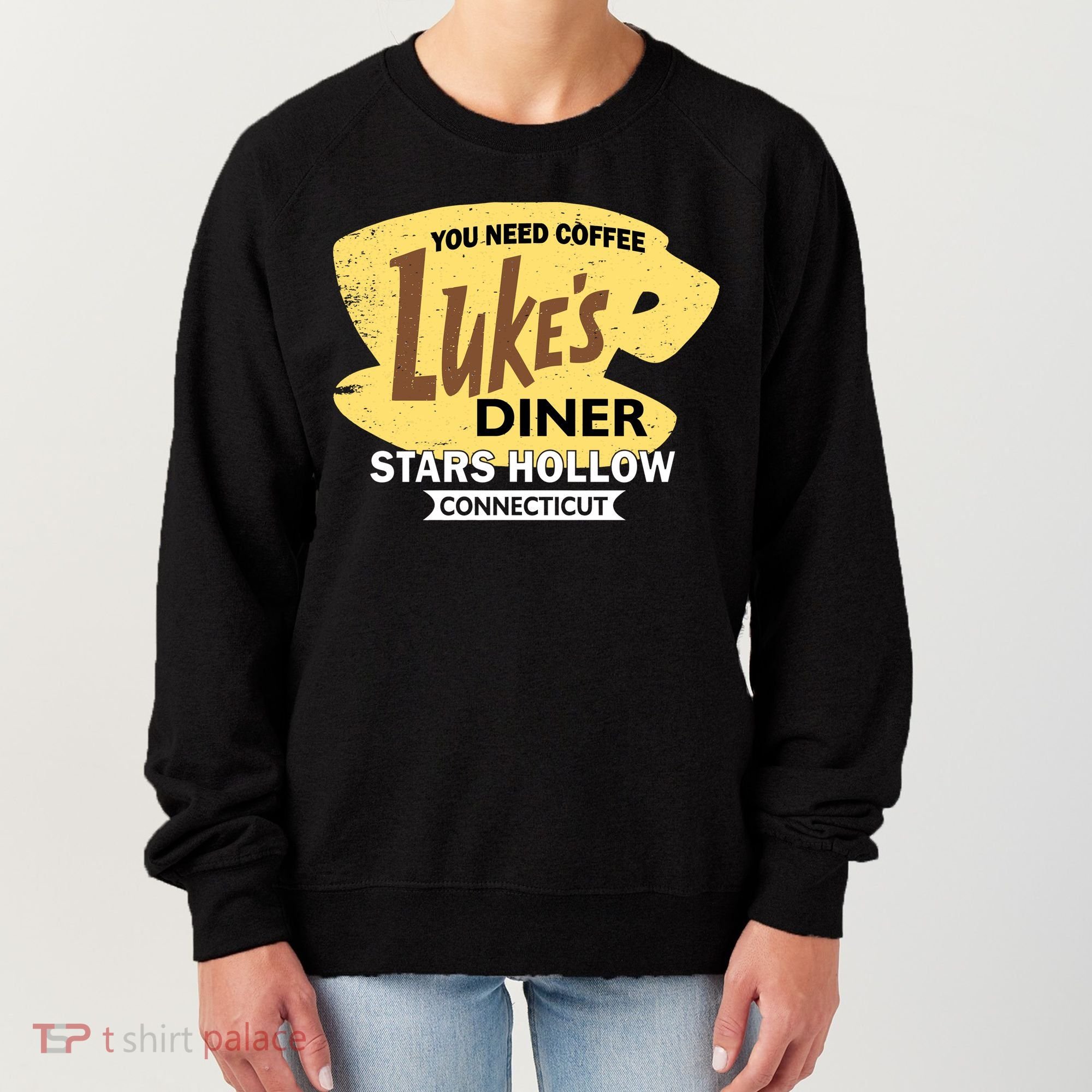 Vintge Luke's Diner Stars Hollow Connecticut Women's Sweatshirt