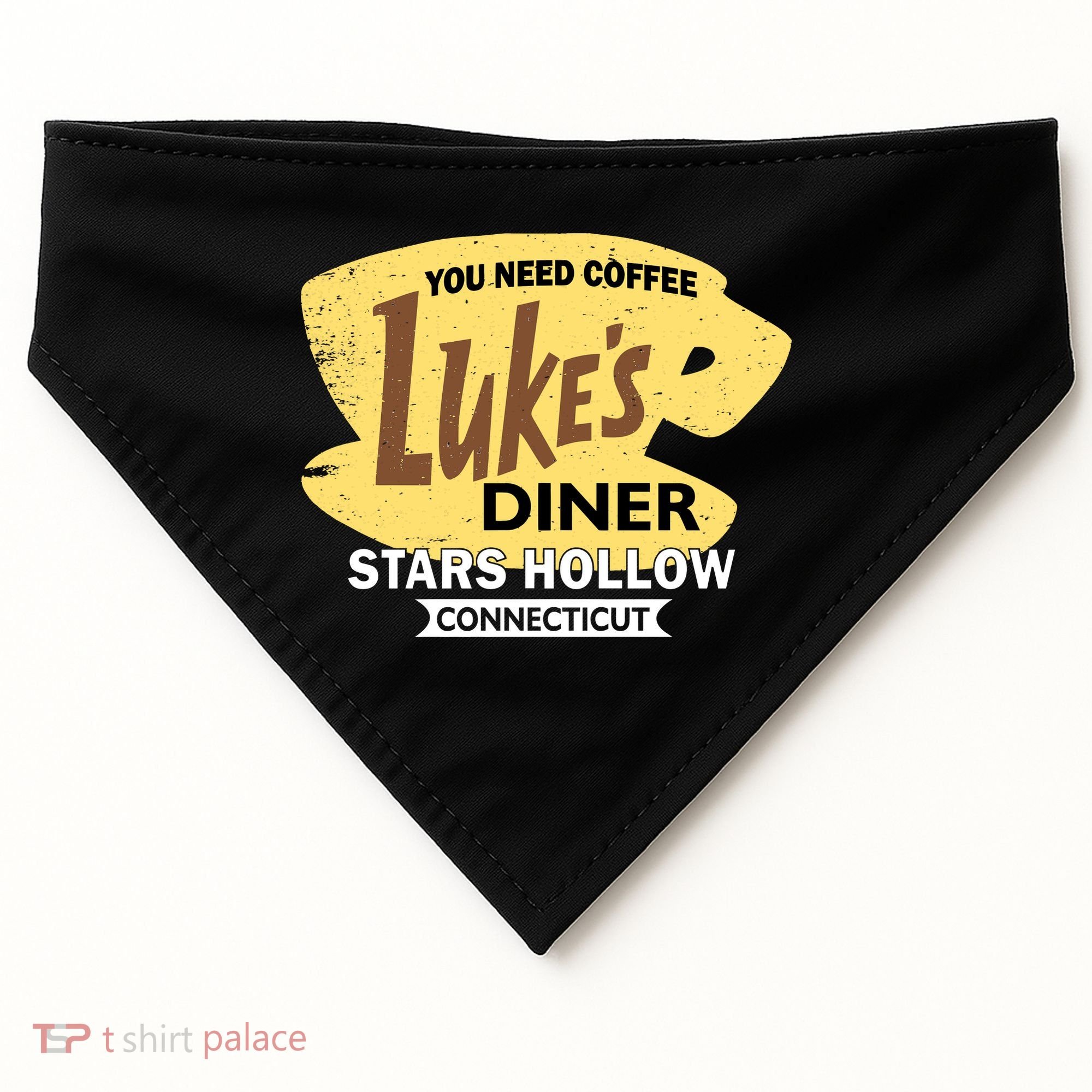 Vintge Luke's Diner Stars Hollow Connecticut USA-Made Doggie Bandana