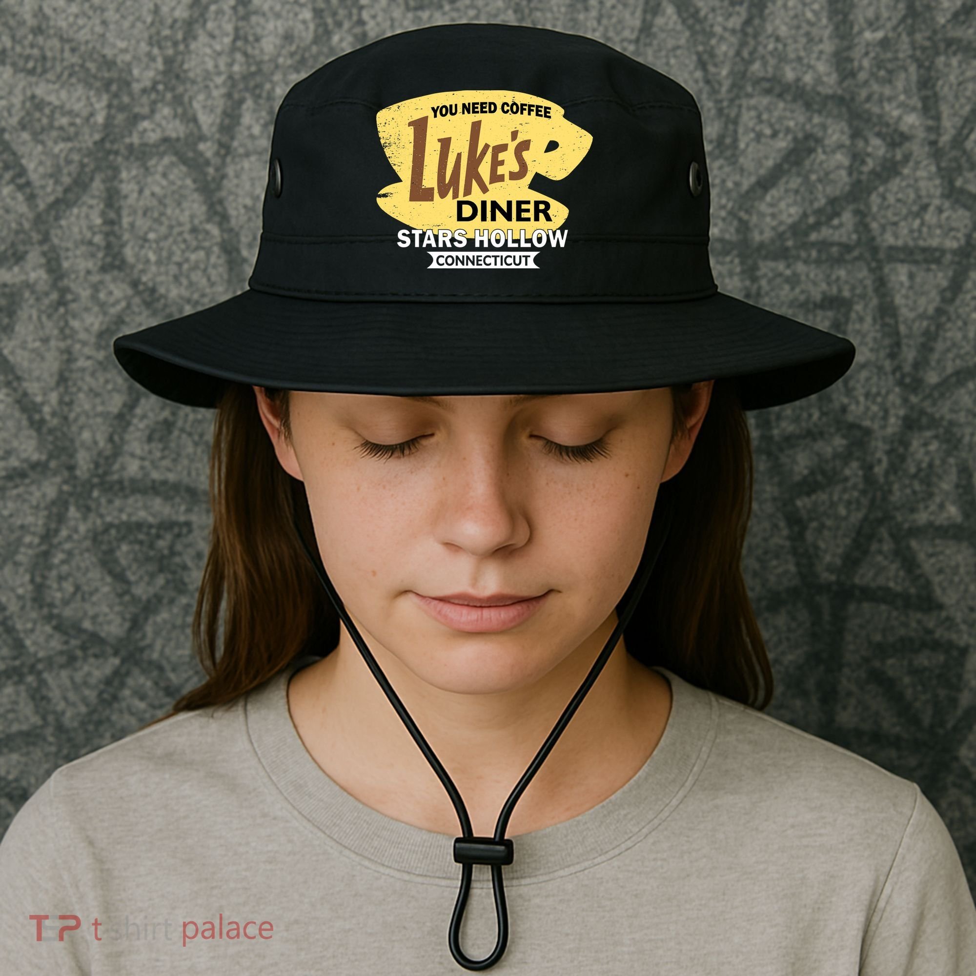 Vintge Luke's Diner Stars Hollow Connecticut Bucket Hat