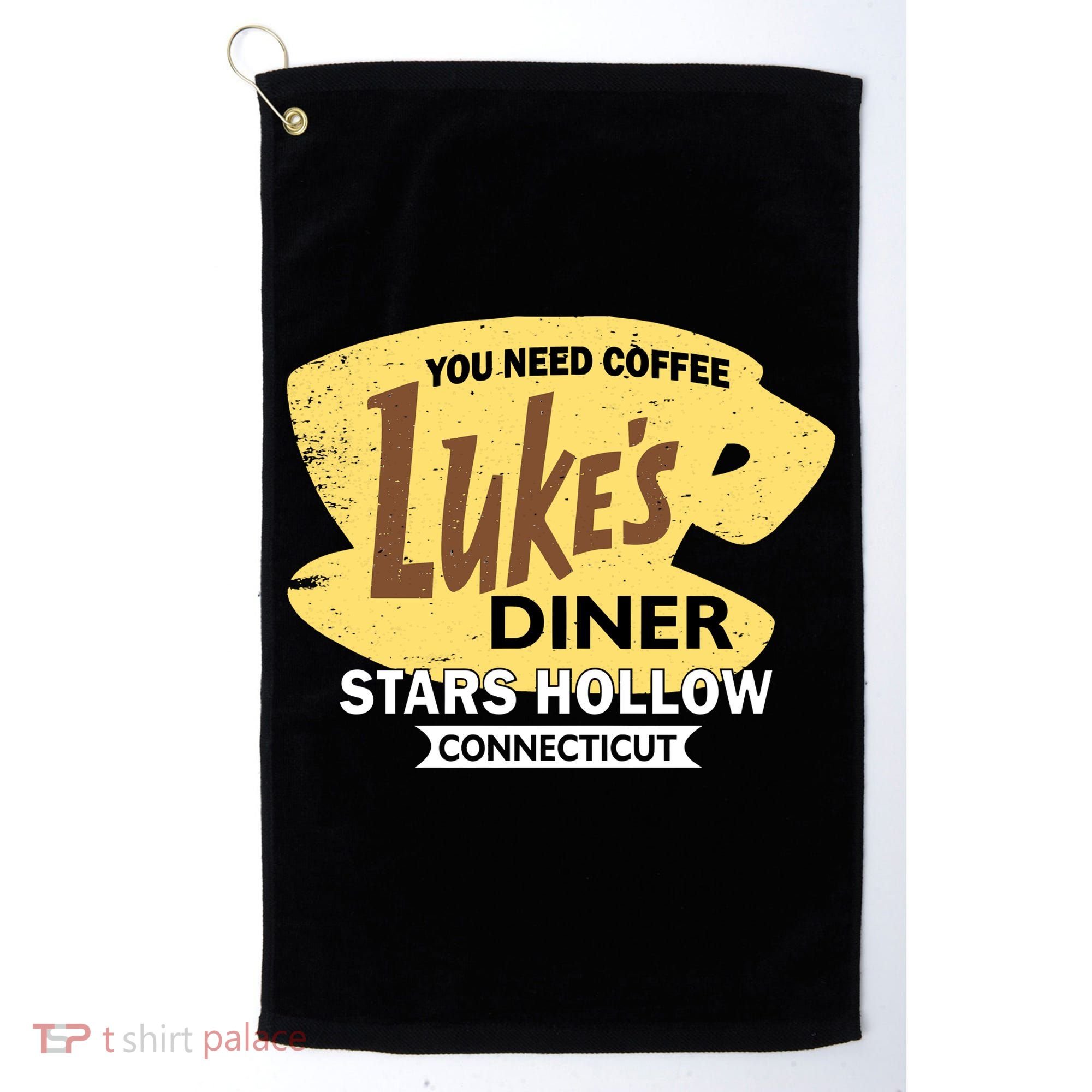 Vintge Luke's Diner Stars Hollow Connecticut Golf Towel