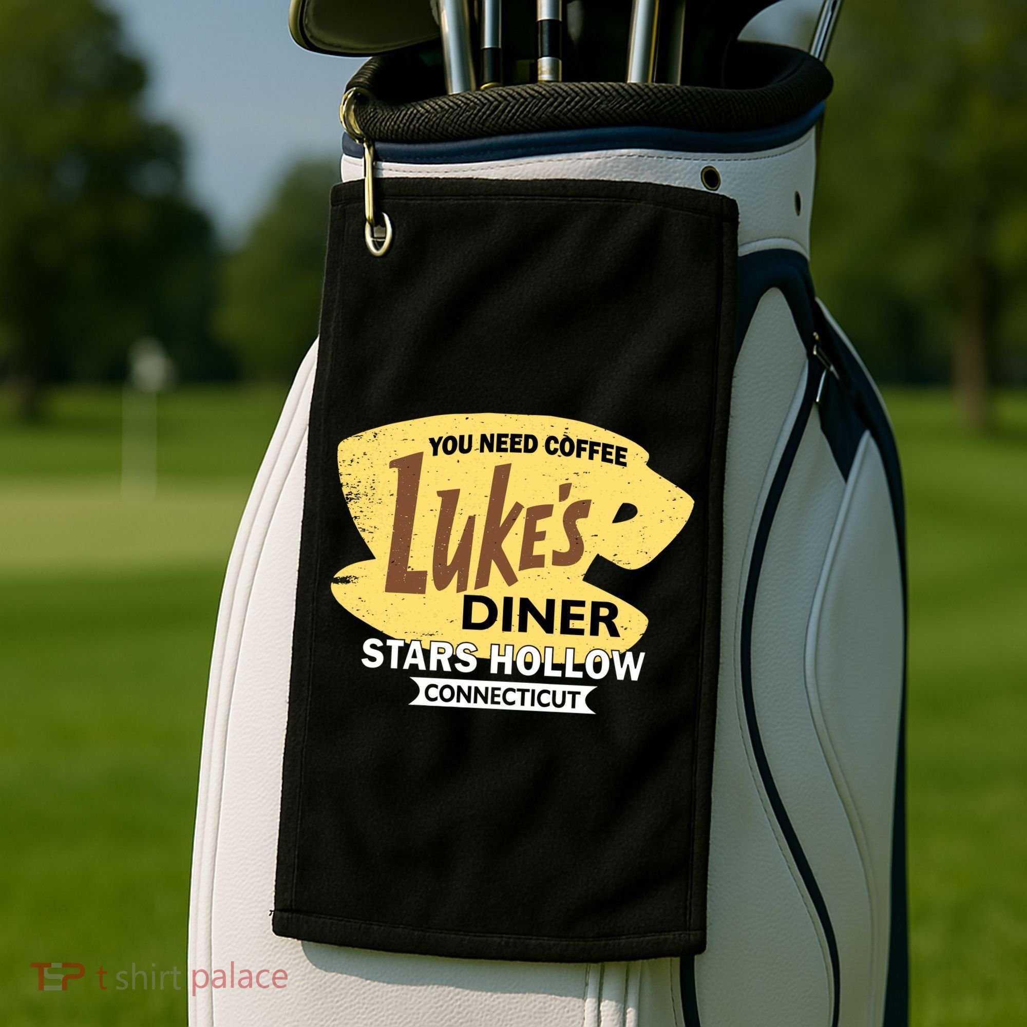 Vintge Luke's Diner Stars Hollow Connecticut Golf Towel
