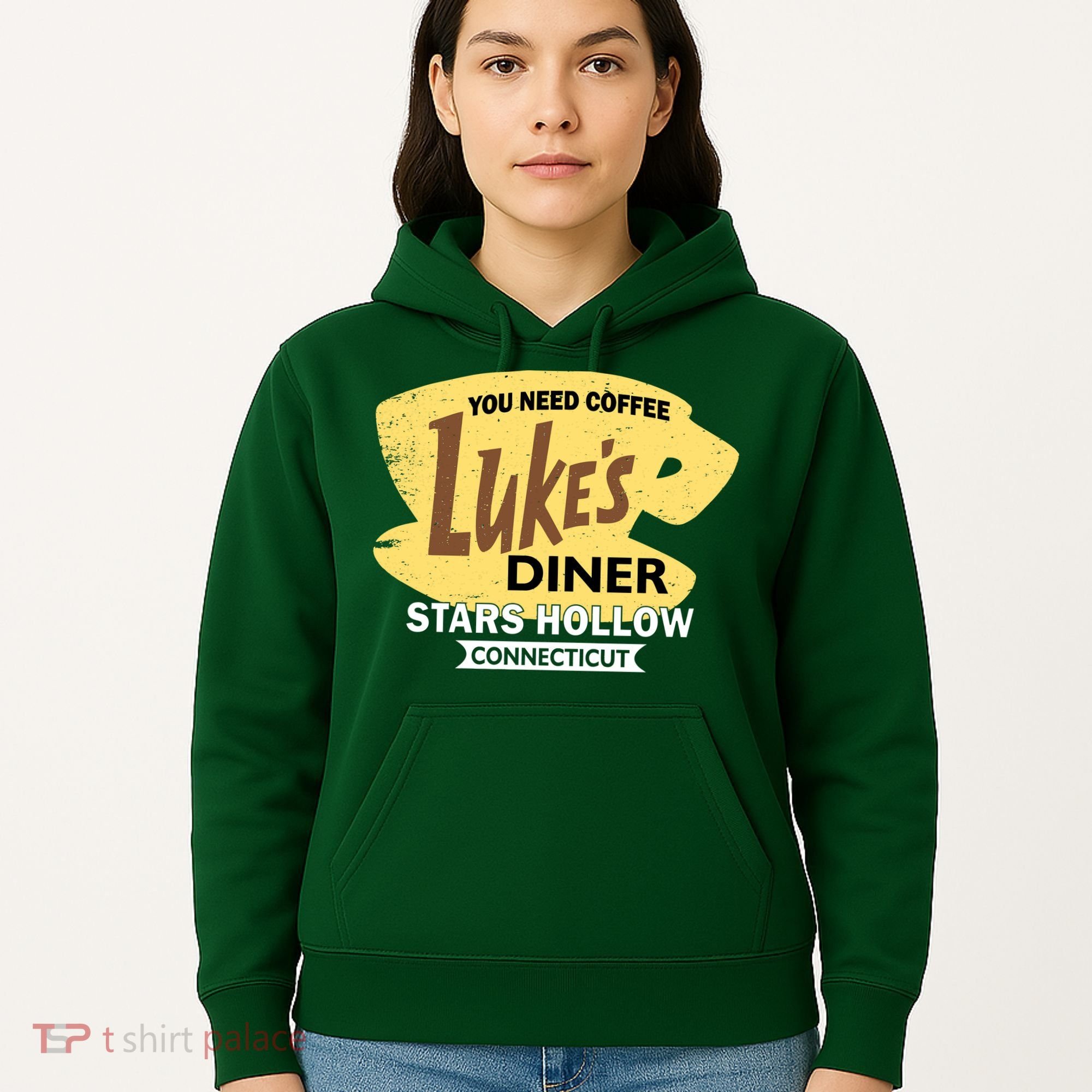Vintge Luke's Diner Stars Hollow Connecticut Hoodie