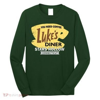 Vintge Luke's Diner Stars Hollow Connecticut Long Sleeve Shirt