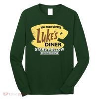 Vintge Luke's Diner Stars Hollow Connecticut Long Sleeve Shirt thumb 0