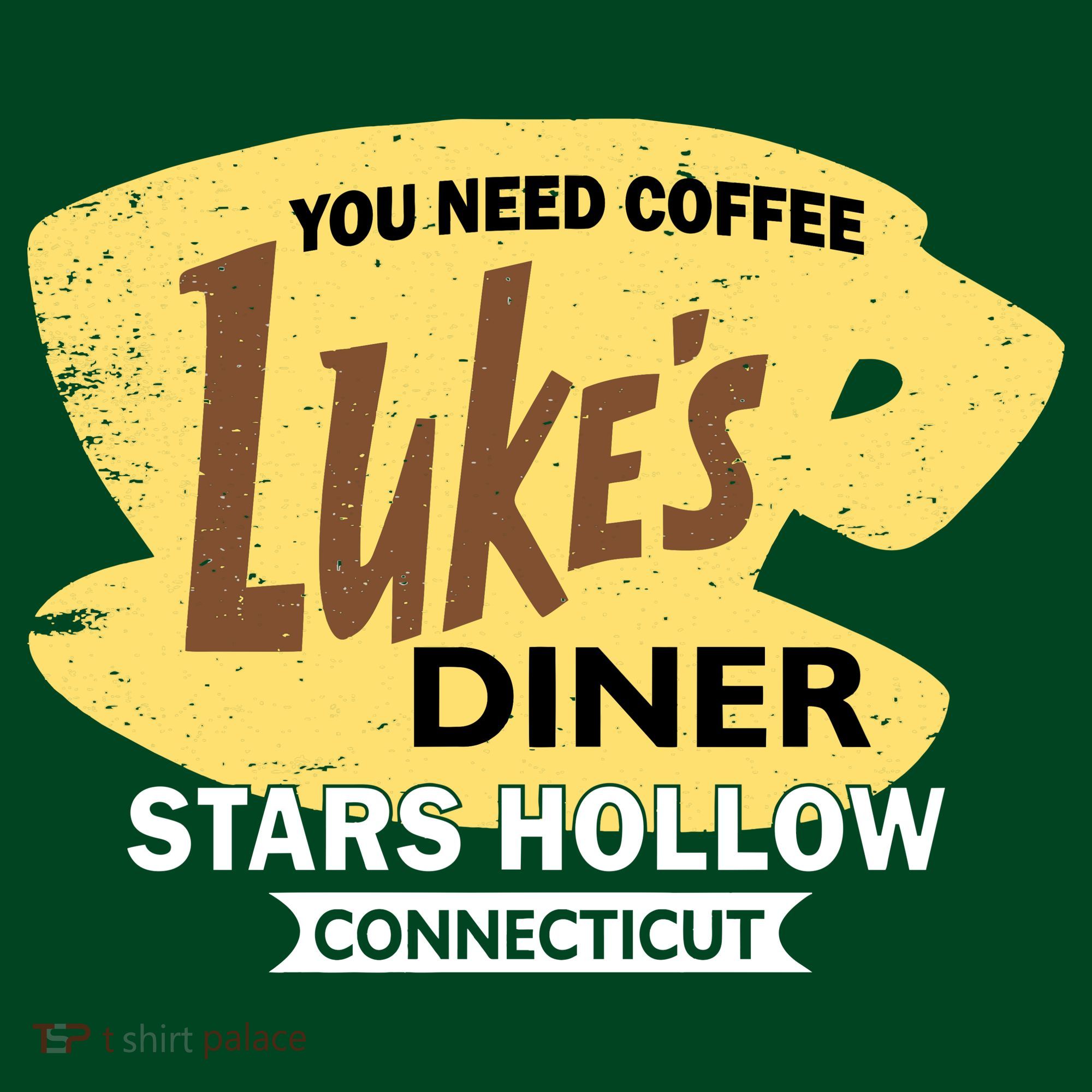 Vintge Luke's Diner Stars Hollow Connecticut Long Sleeve Shirt