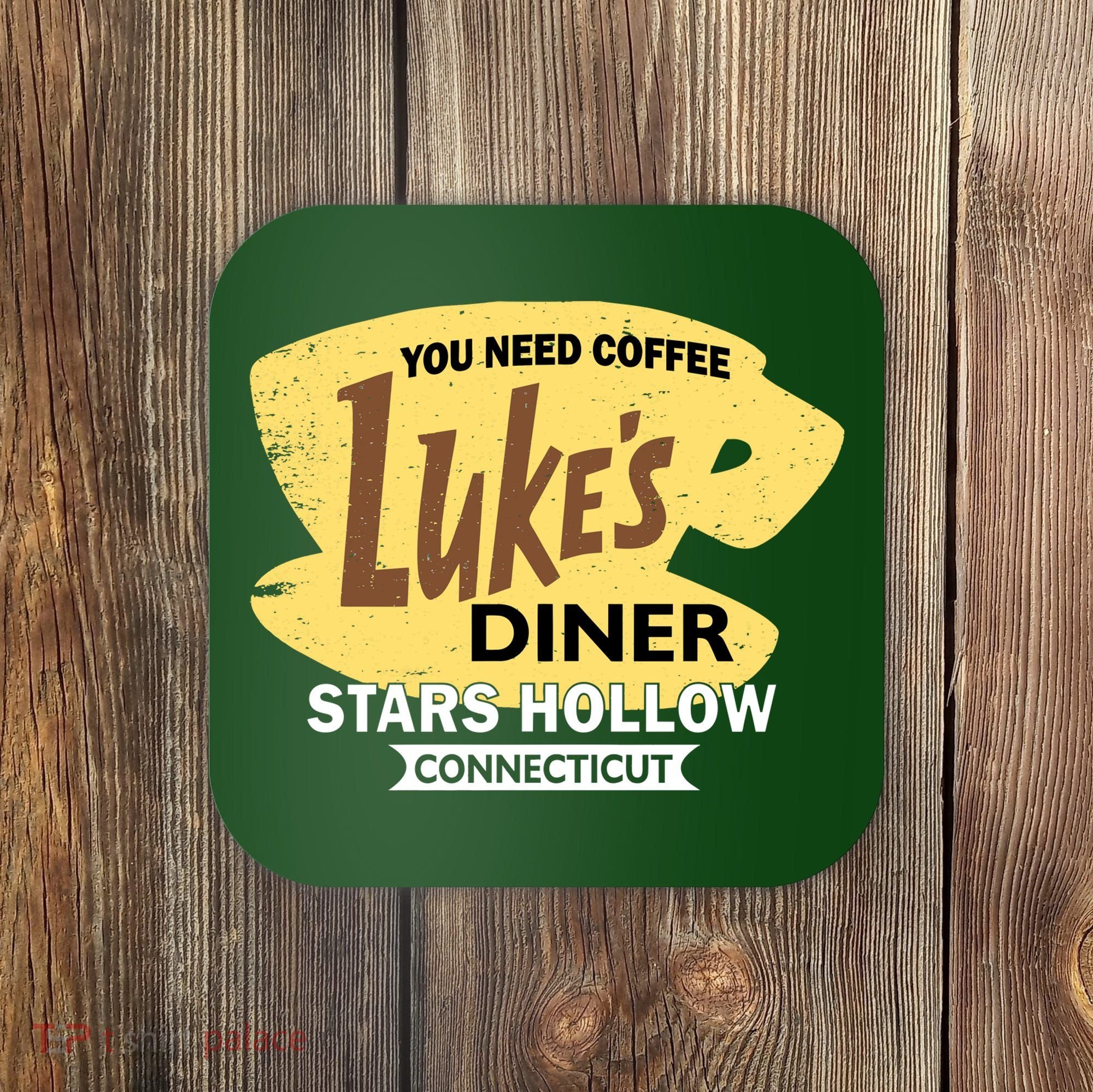 Vintge Luke's Diner Stars Hollow Connecticut Coaster
