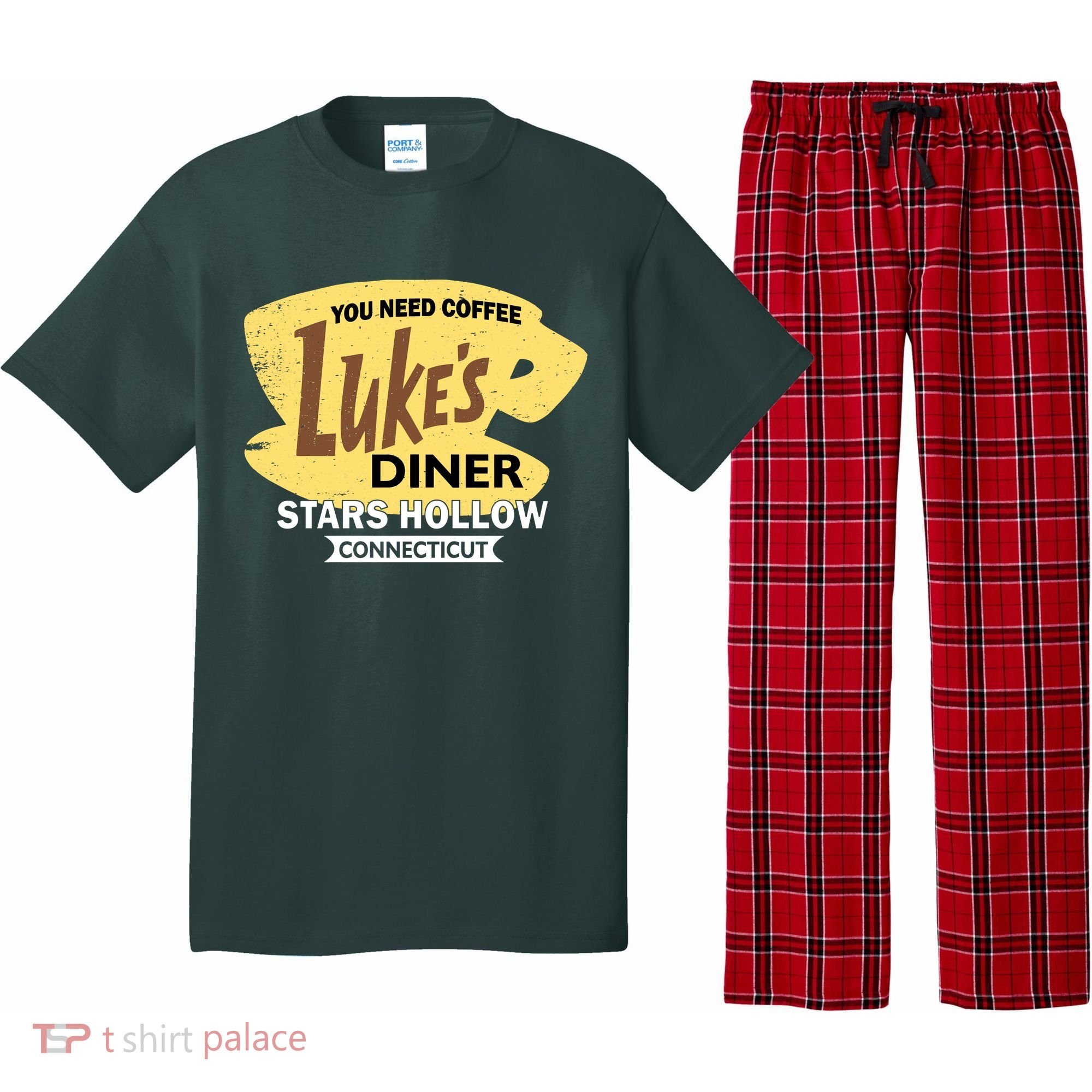 Vintge Luke's Diner Stars Hollow Connecticut Pajama Set
