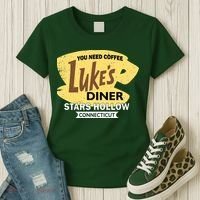 Vintge Luke's Diner Stars Hollow Connecticut Women's T-Shirt thumb 3