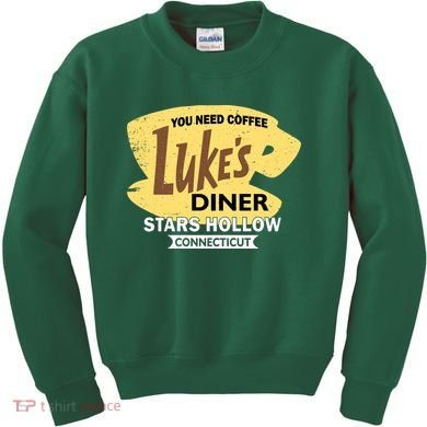 Vintge Luke's Diner Stars Hollow Connecticut Kids Sweatshirt