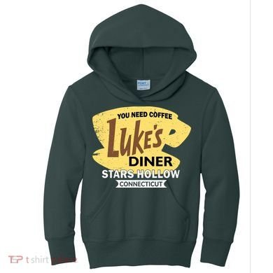 Vintge Luke's Diner Stars Hollow Connecticut Kids Hoodie