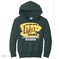 Vintge Luke's Diner Stars Hollow Connecticut Kids Hoodie thumb 0