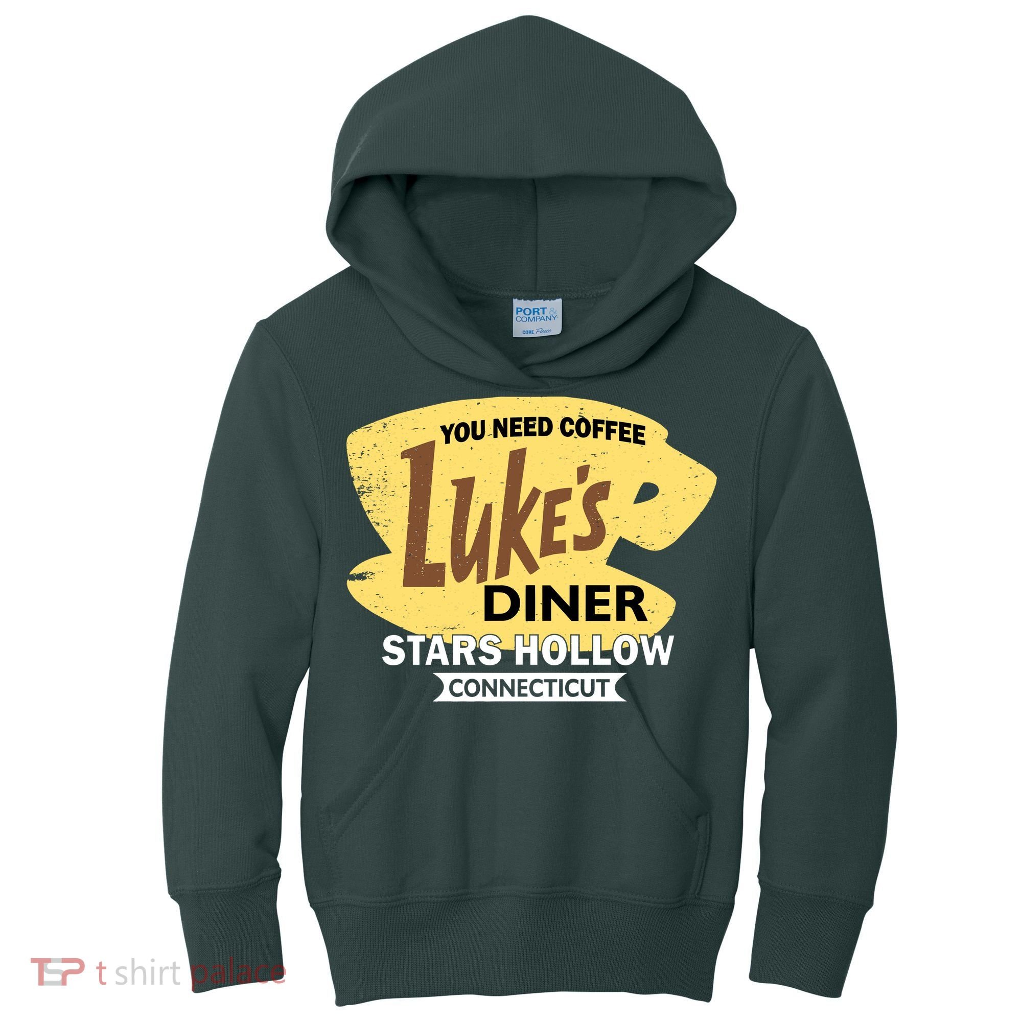 Vintge Luke's Diner Stars Hollow Connecticut Kids Hoodie