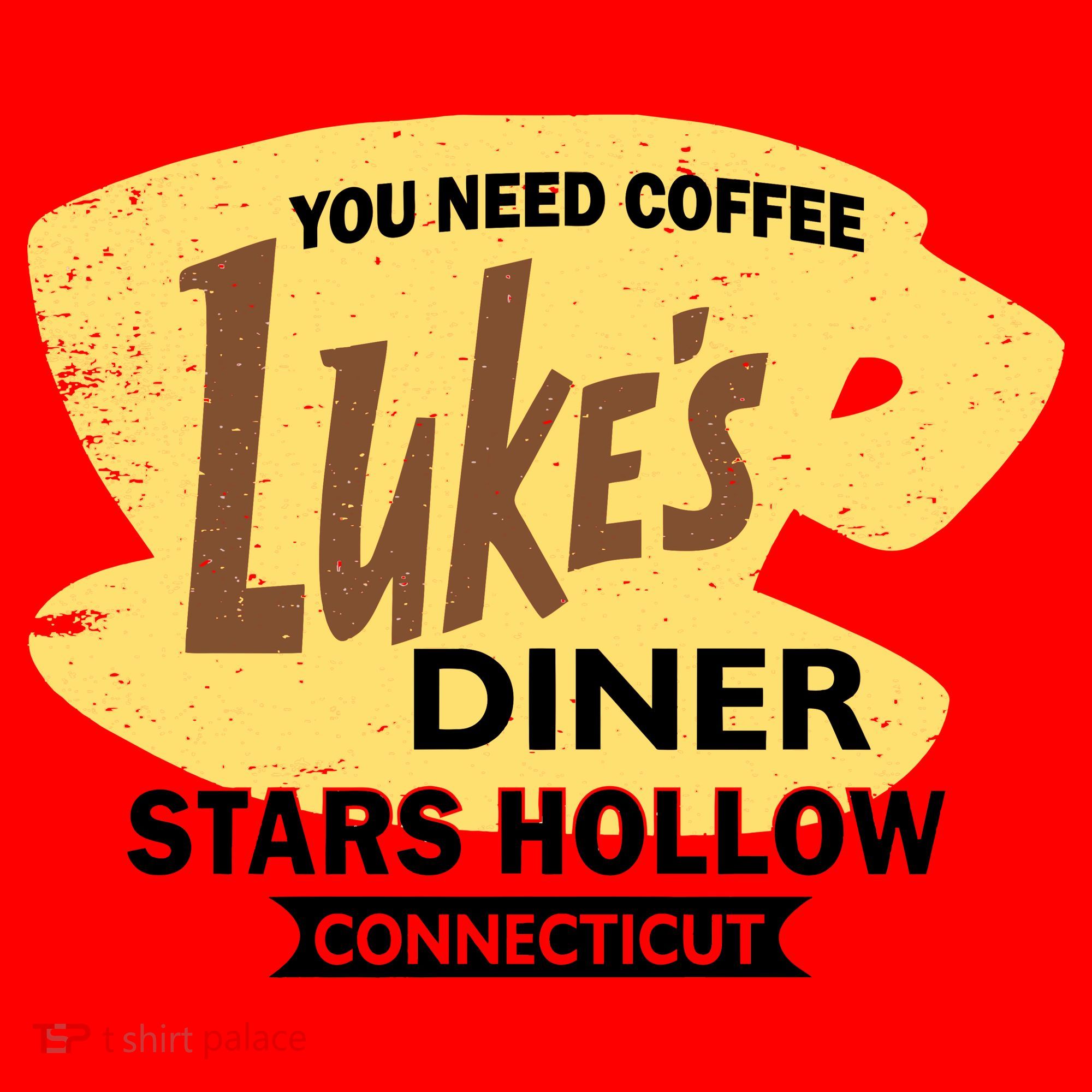 Vintge Luke's Diner Stars Hollow Connecticut Santa Hat