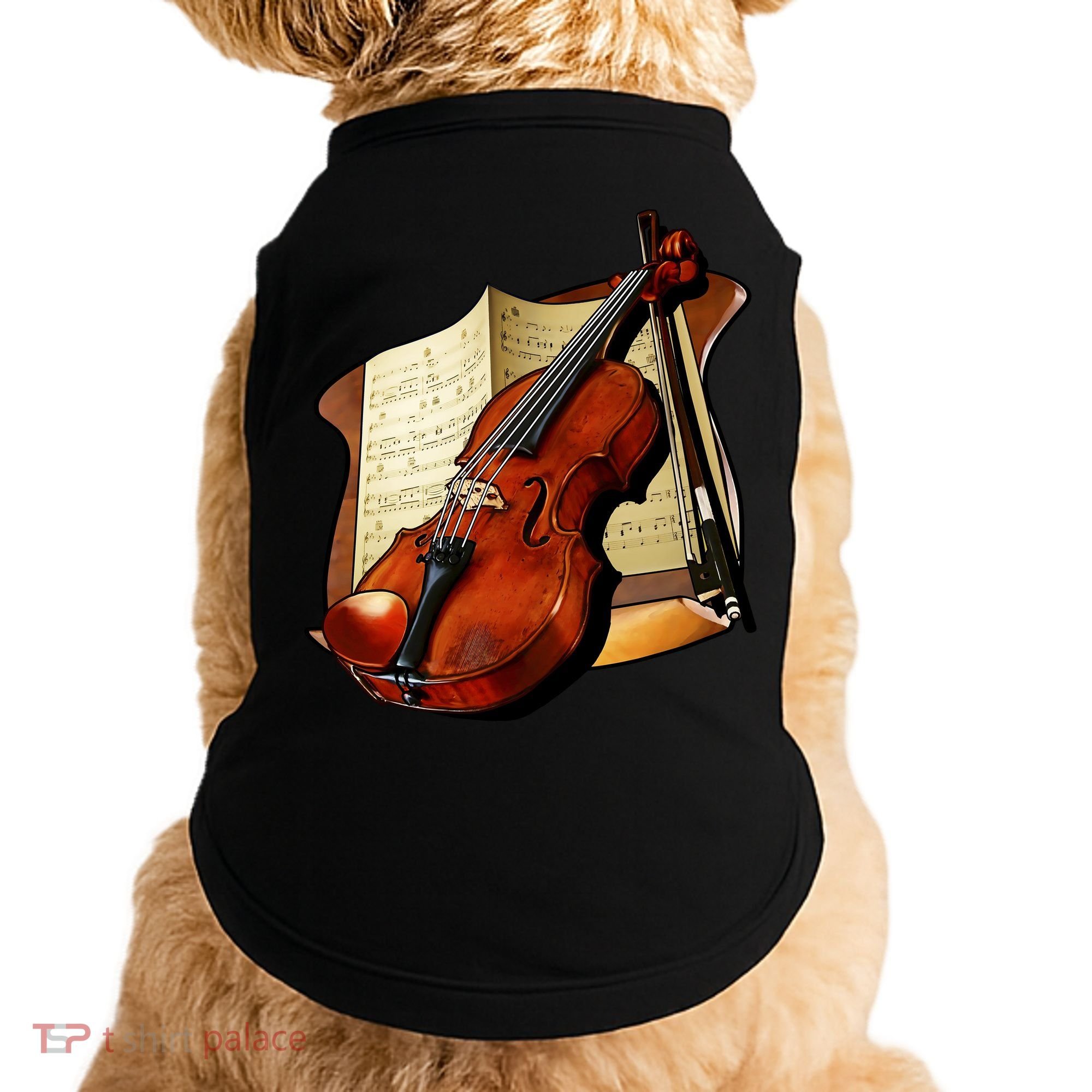 Violin and Sheet Music Doggie Tank
