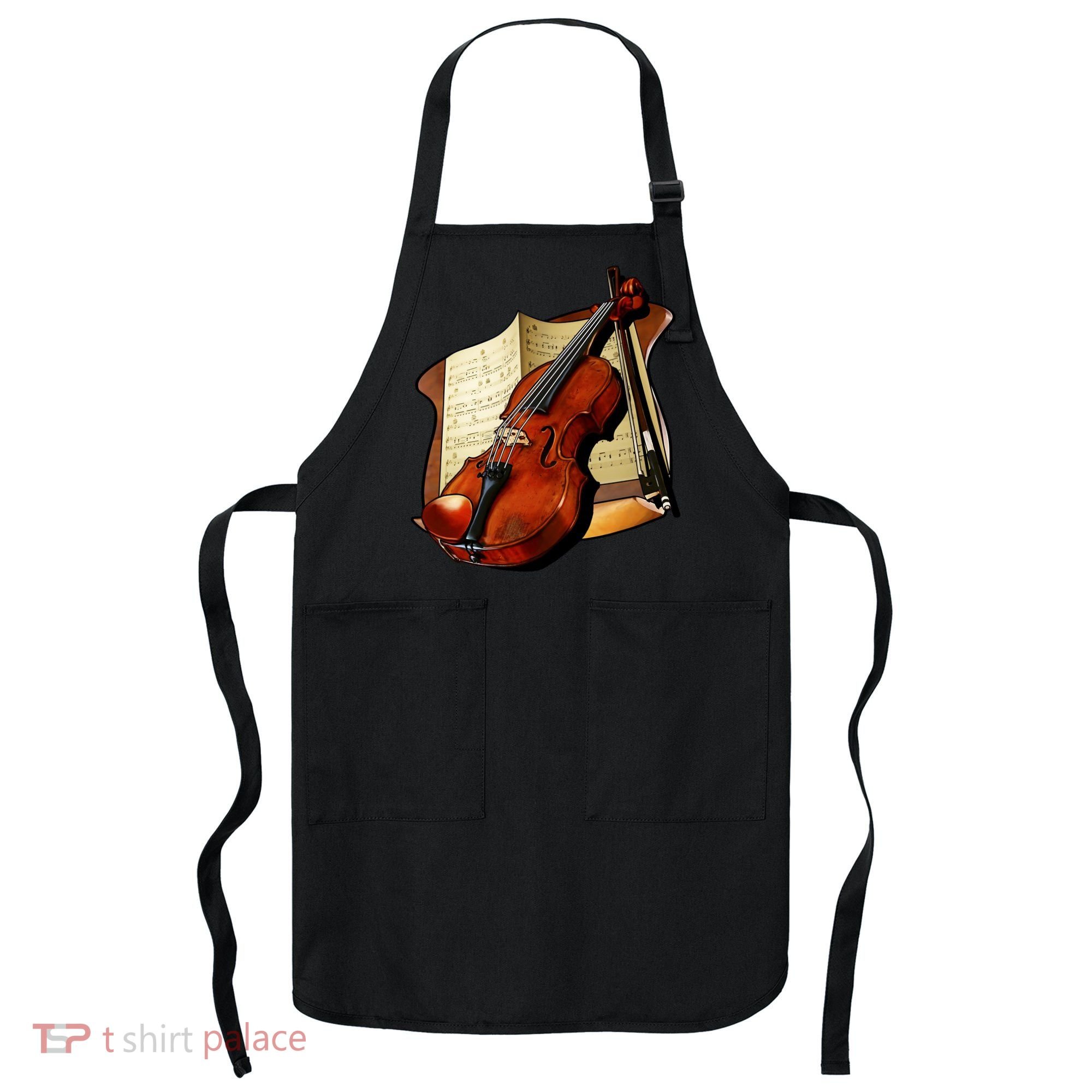 Violin and Sheet Music Apron