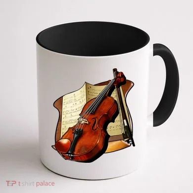 Violin and Sheet Music Coffee Mug back