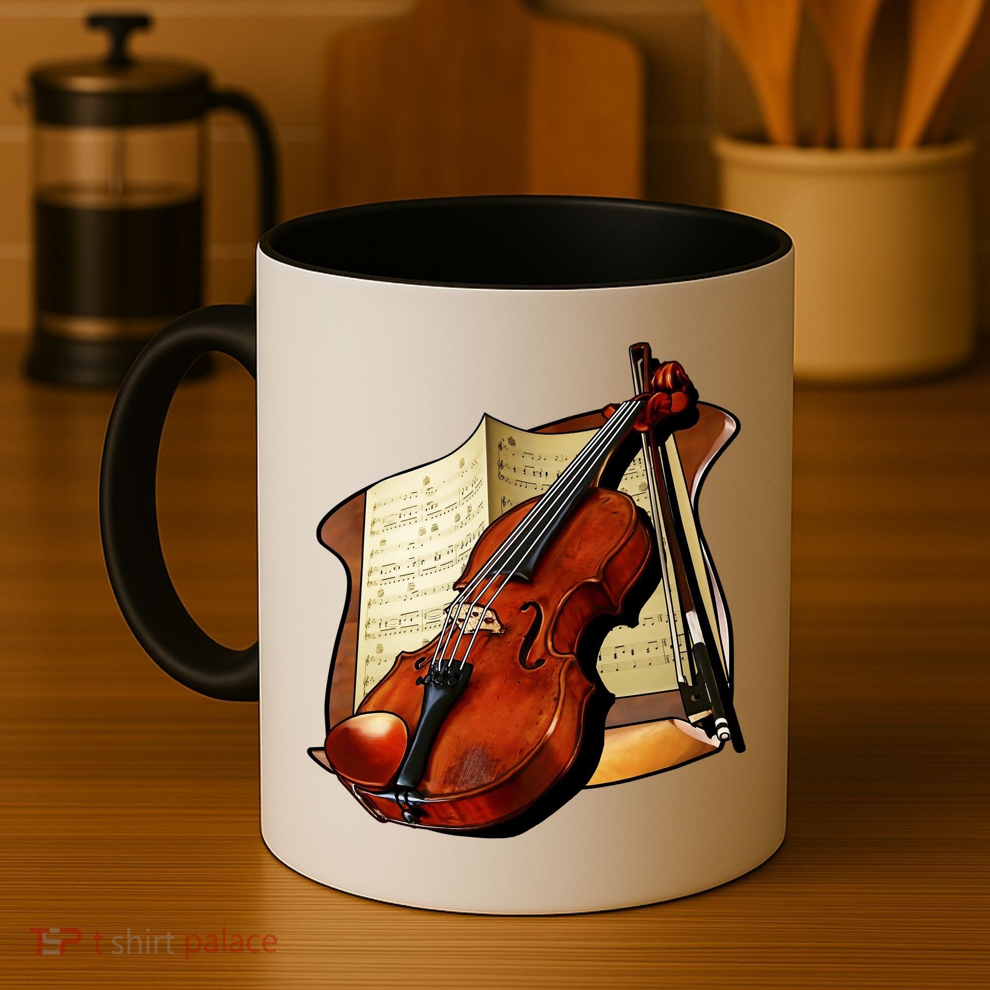 Violin and Sheet Music Coffee Mug