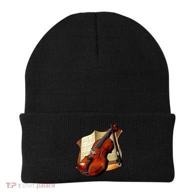 Violin and Sheet Music Beanie