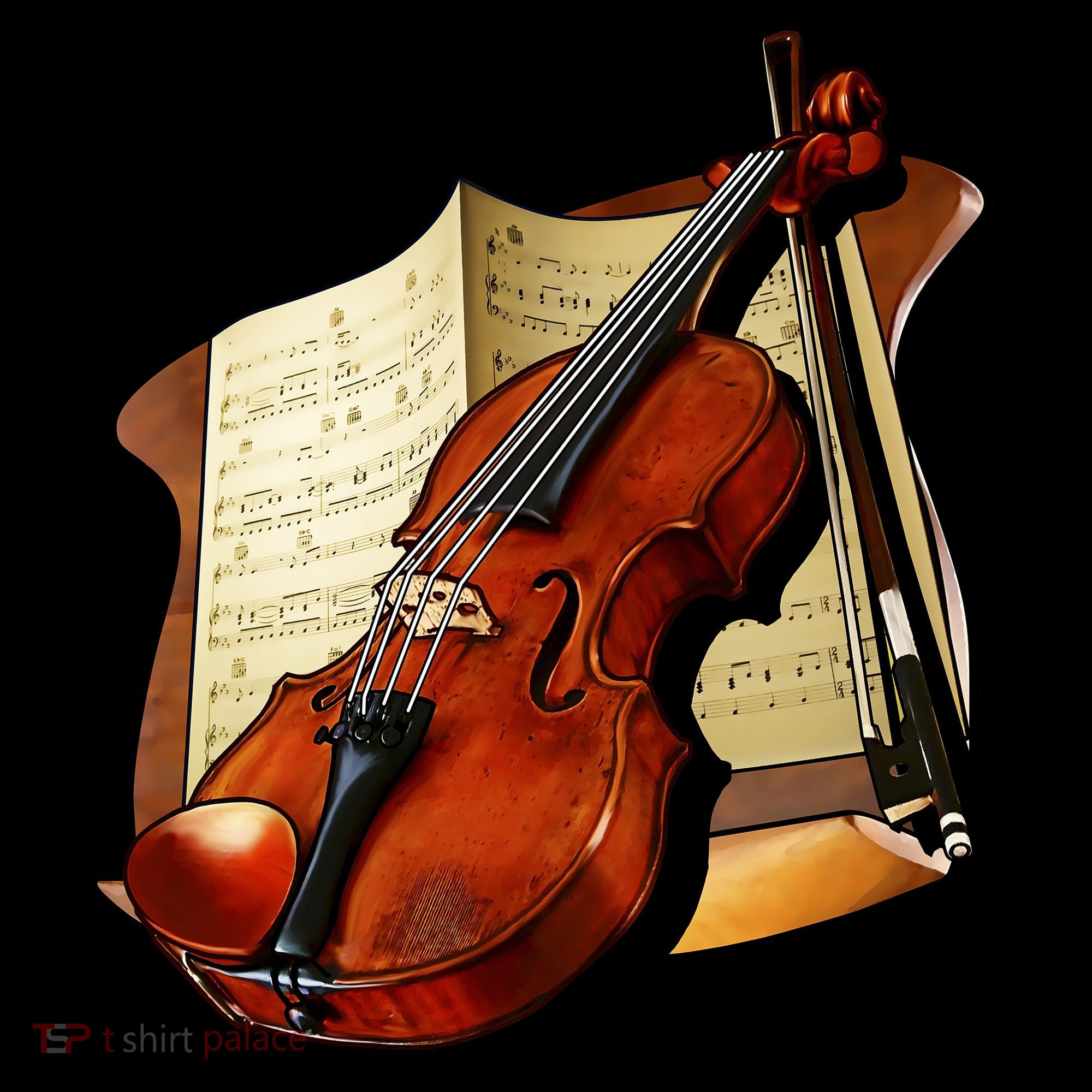 Violin and Sheet Music Women's Hoodie