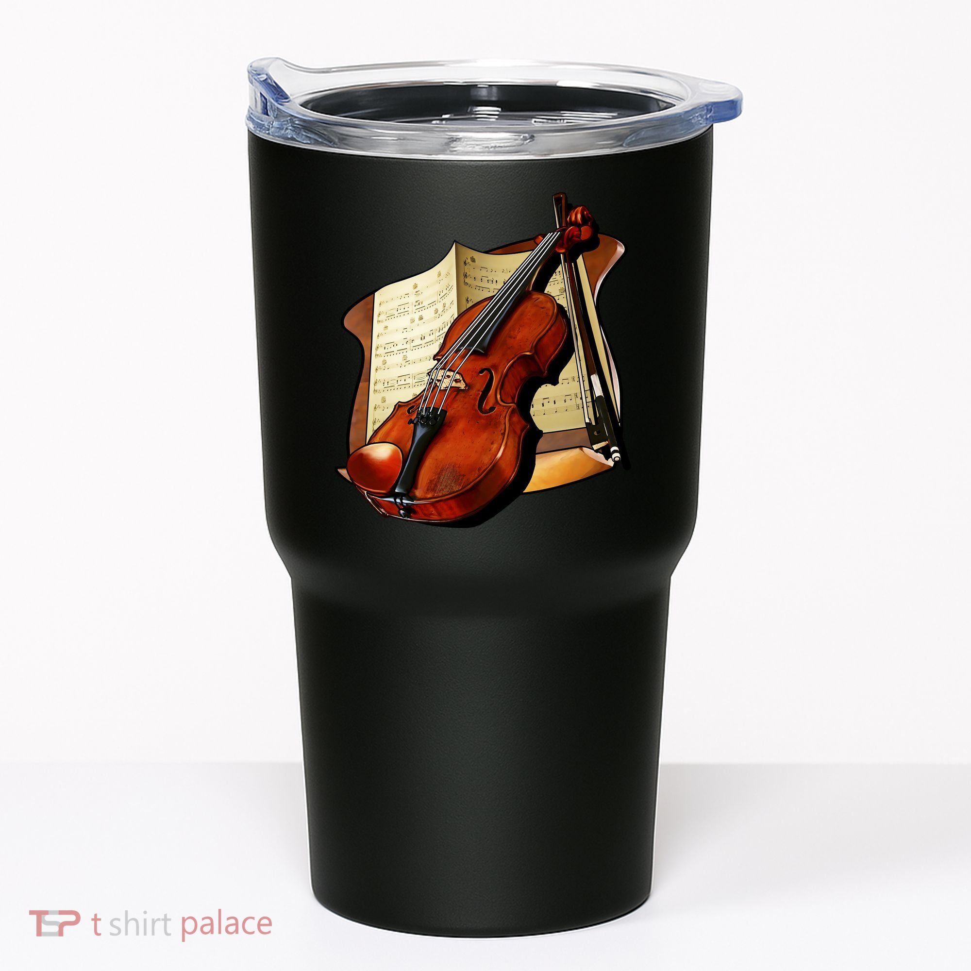 Violin and Sheet Music Tumbler
