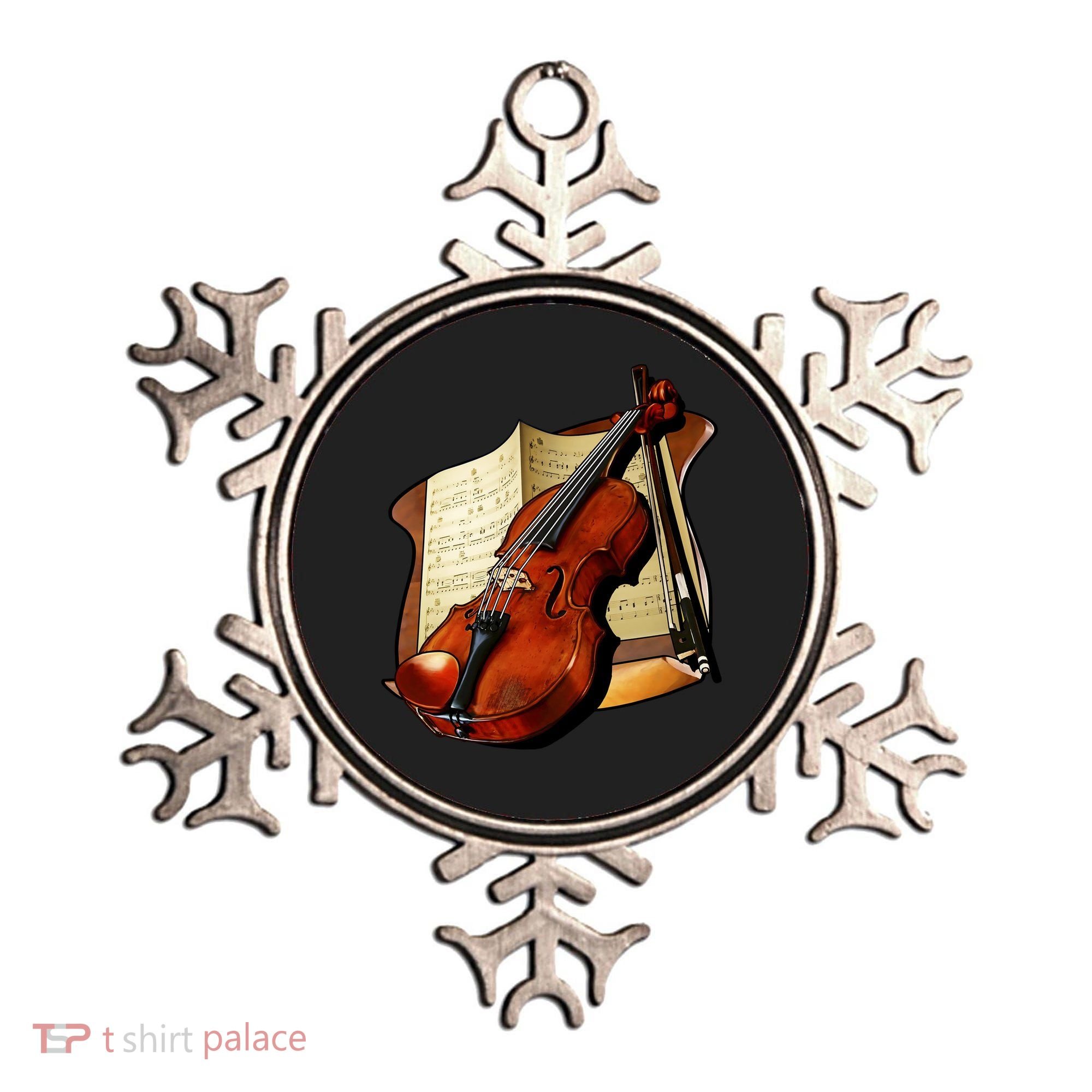 Violin and Sheet Music Ornament