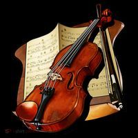 Violin and Sheet Music Ornament thumb 1