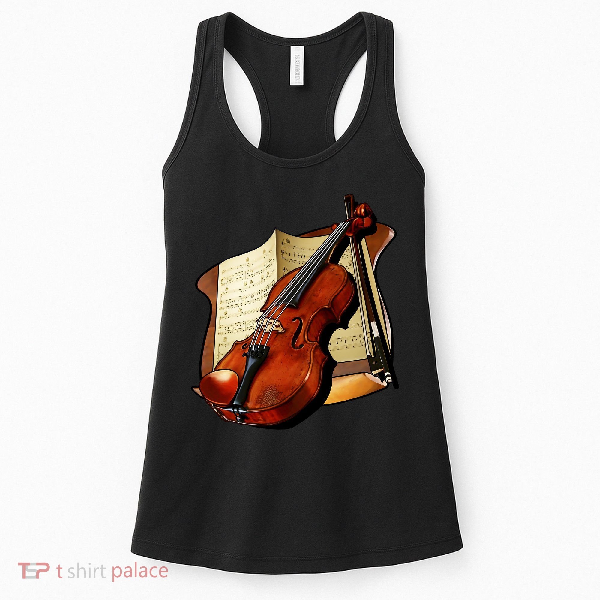 Violin and Sheet Music Women's Tank Top