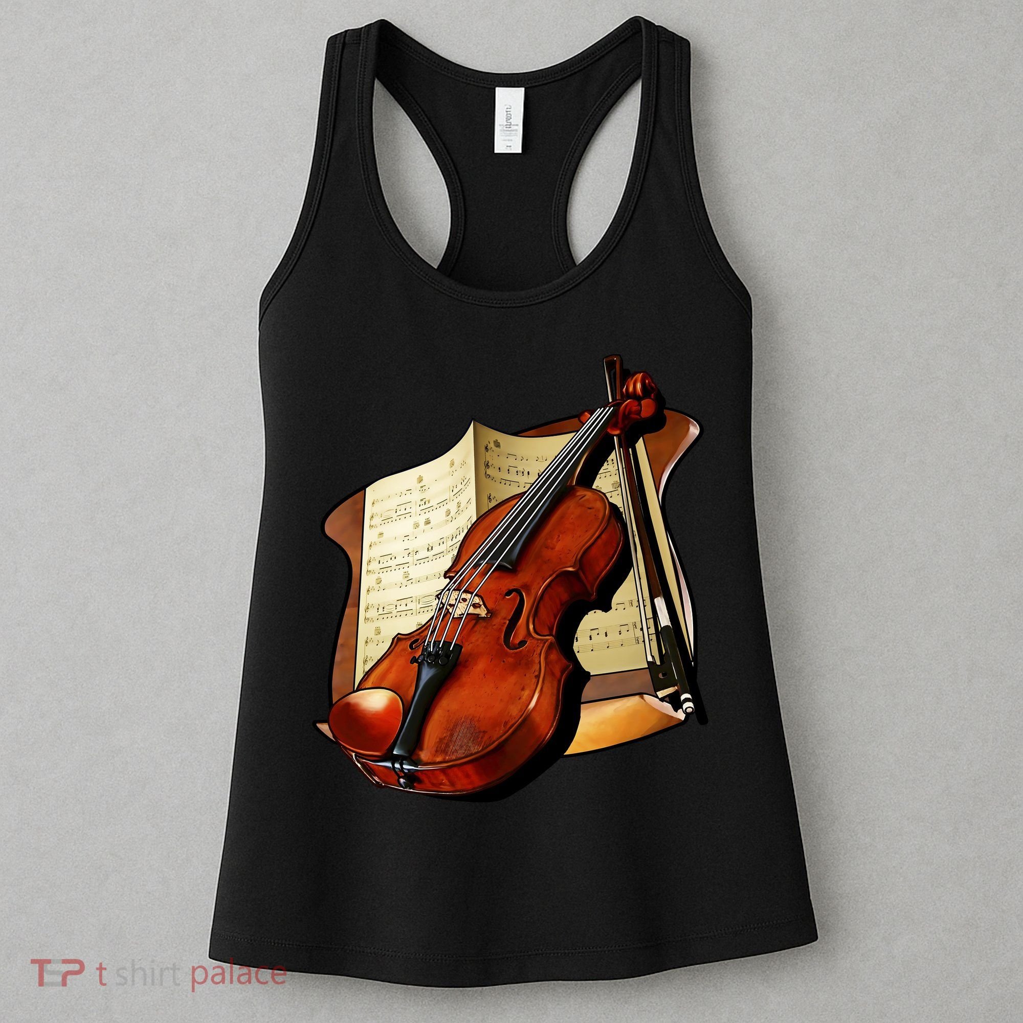 Violin and Sheet Music Women's Tank Top