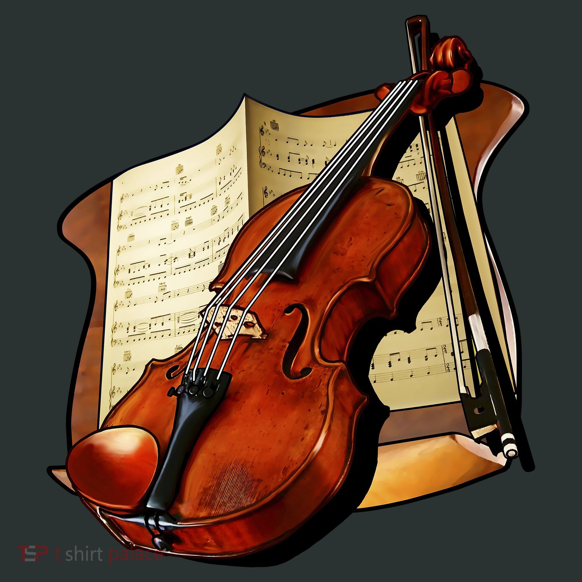 Violin and Sheet Music Hoodie
