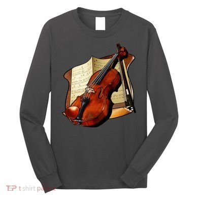Violin and Sheet Music Long Sleeve Shirt