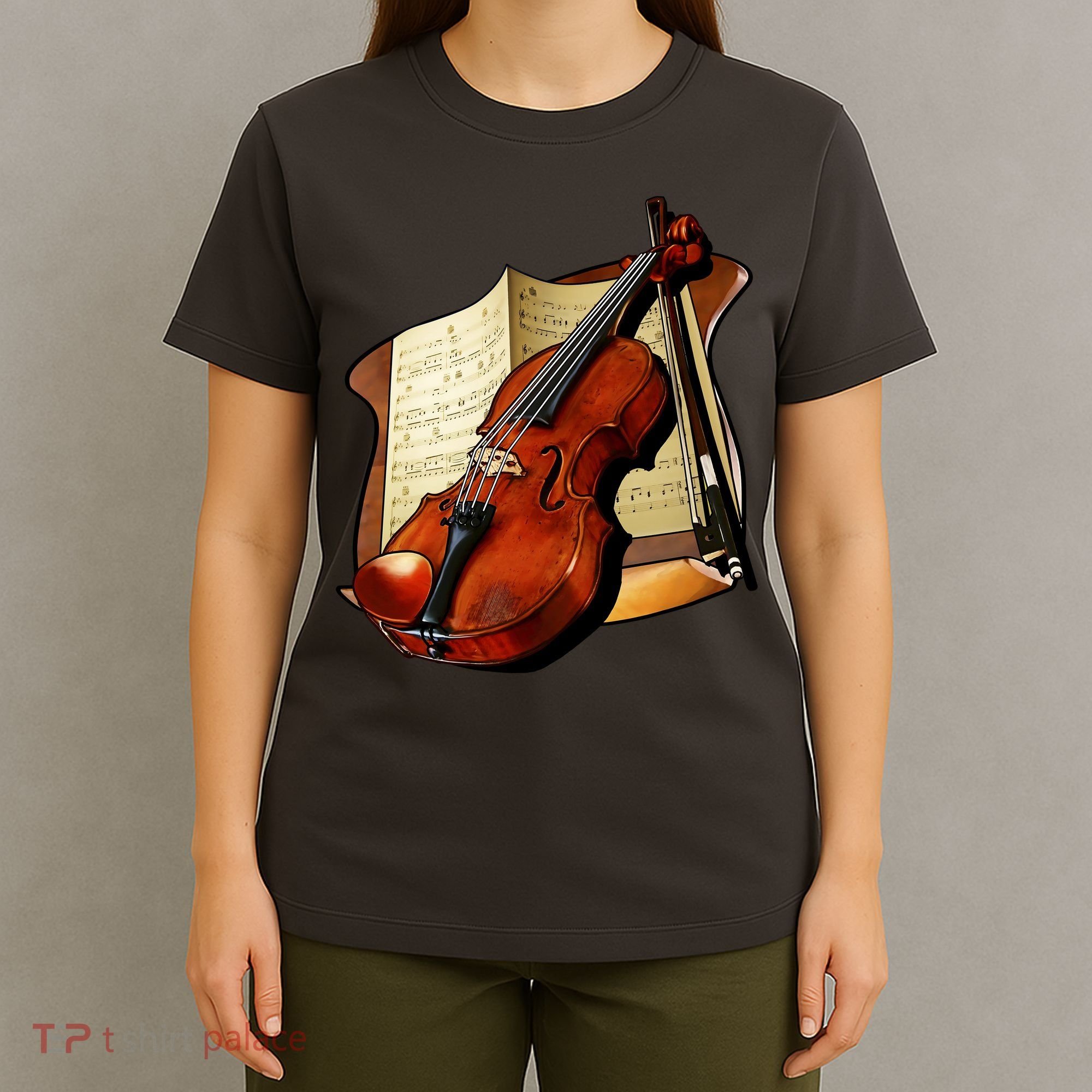 Violin and Sheet Music T-Shirt