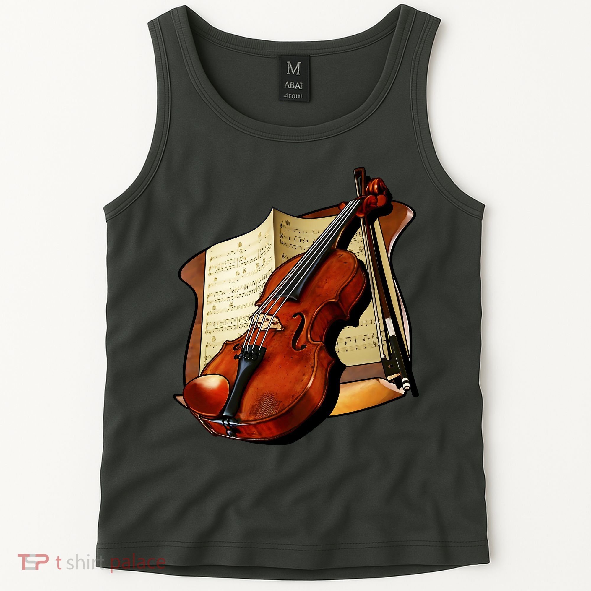 Violin and Sheet Music Tank Top