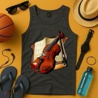 Violin and Sheet Music Tank Top thumb 4