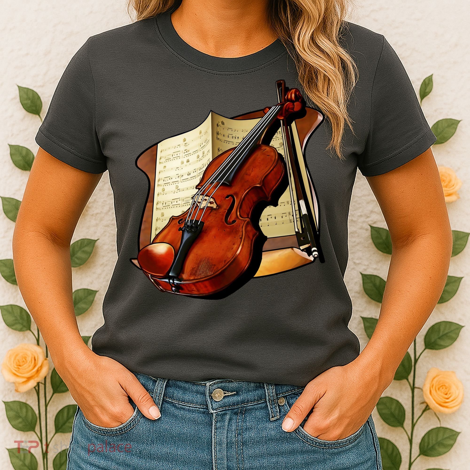 Violin and Sheet Music Women's T-Shirt