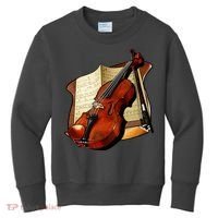 Violin and Sheet Music Kids Sweatshirt thumb 0