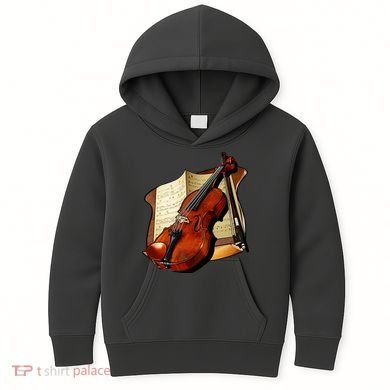 Violin and Sheet Music Kids Hoodie