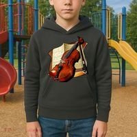 Violin and Sheet Music Kids Hoodie thumb 2