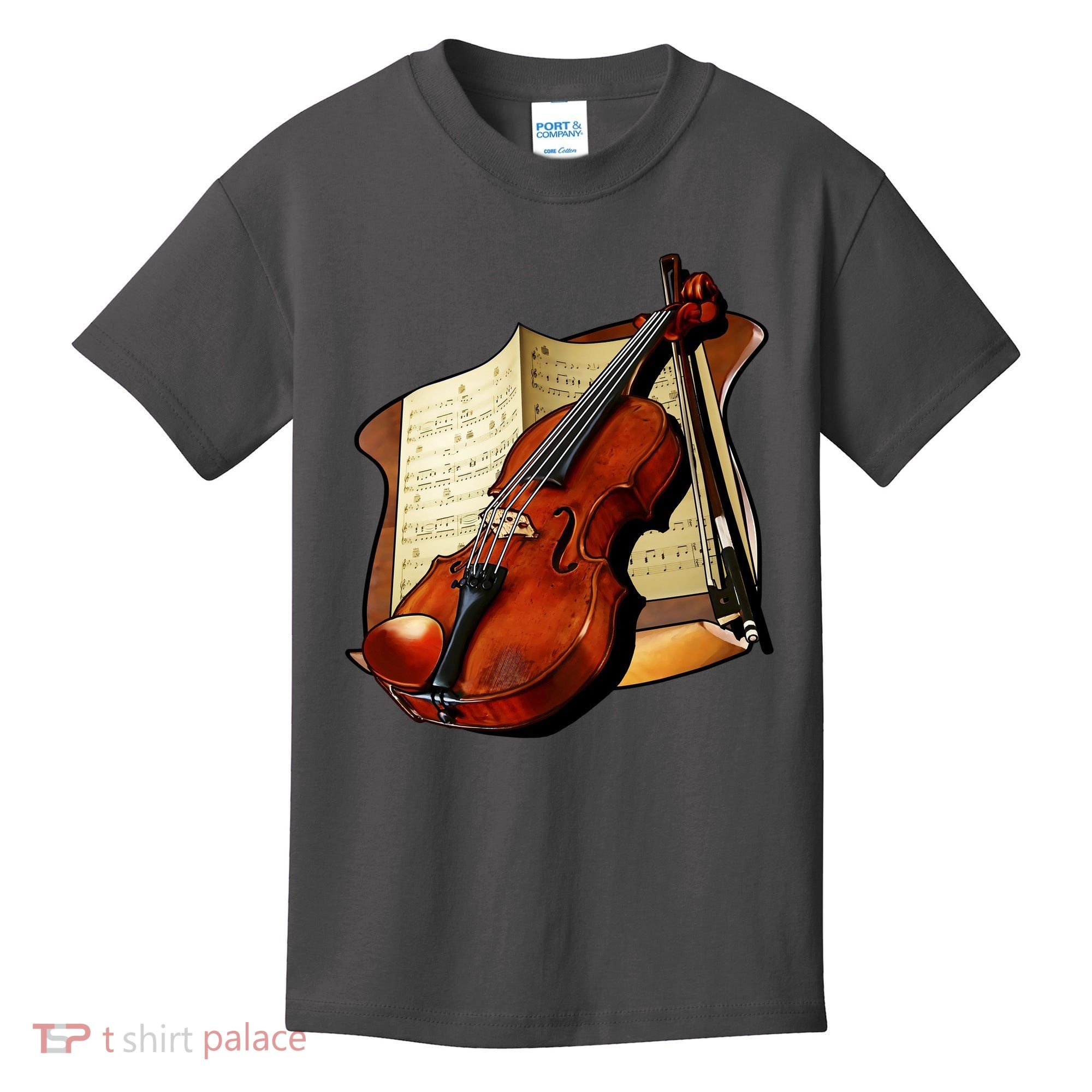 Violin and Sheet Music Kids T-Shirt