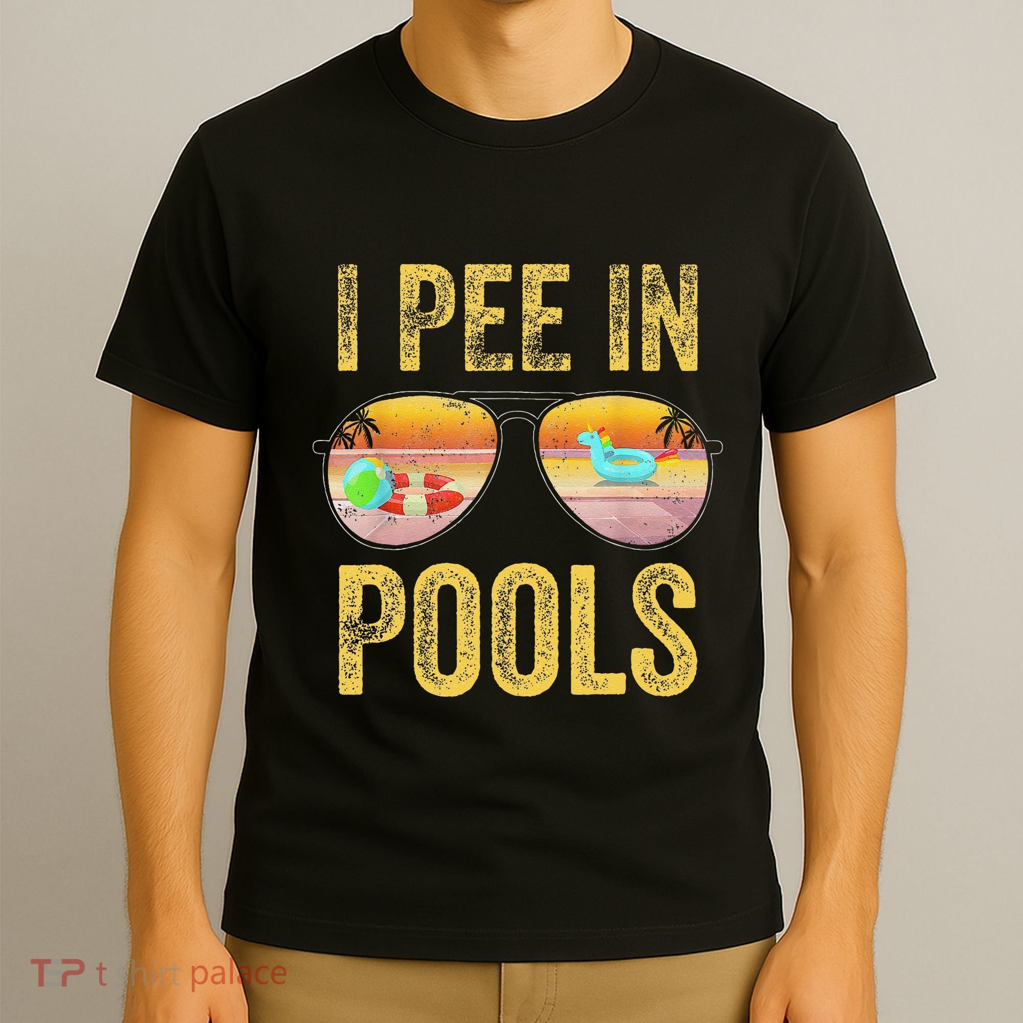 Vintage I Pee In Pools Funny T-Shirt