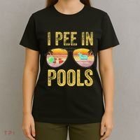 Vintage I Pee In Pools Funny T-Shirt thumb 4