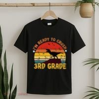 Vintage I'm Ready To Crush 3rd Grade Dinosaur Back To School T-Shirt thumb 2