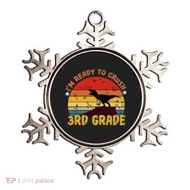 Vintage I'm Ready To Crush 3rd Grade Dinosaur Back To School Ornament