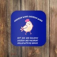 Viral Chicken Wing Chicken Wing Hot Dog & Bologna Song Coaster thumb 0