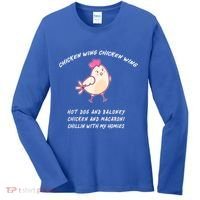 Viral Chicken Wing Chicken Wing Hot Dog & Bologna Song Women's Long Sleeve Shirt thumb 0