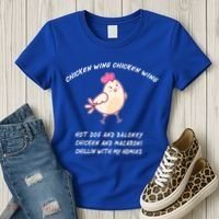 Viral Chicken Wing Chicken Wing Hot Dog & Bologna Song Women's T-Shirt thumb 3