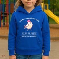 Viral Chicken Wing Chicken Wing Hot Dog & Bologna Song Kids Hoodie thumb 3