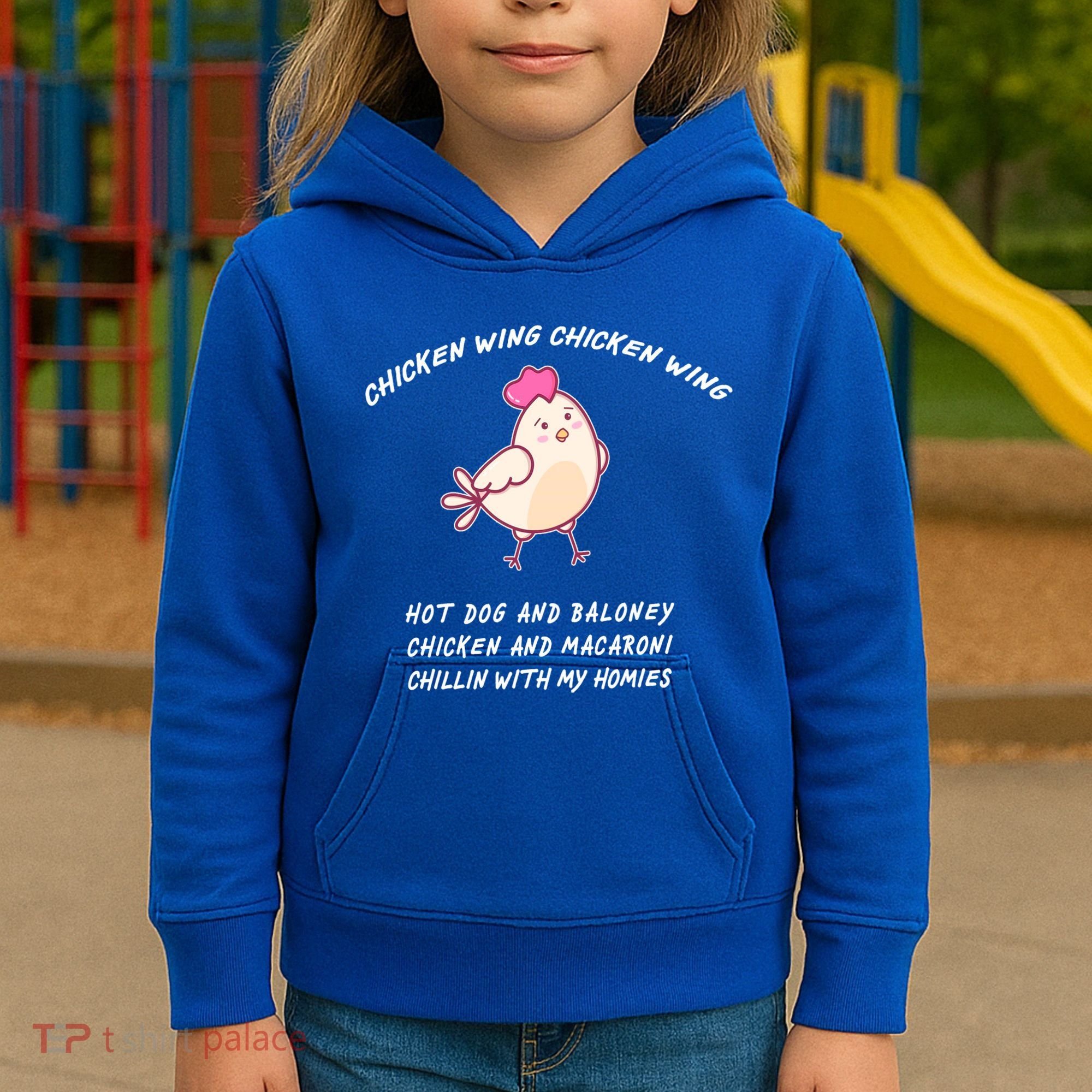 Viral Chicken Wing Chicken Wing Hot Dog & Bologna Song Kids Hoodie