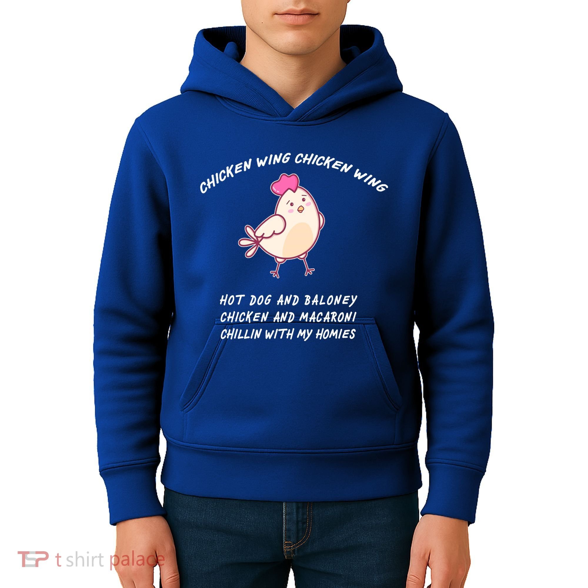 Viral Chicken Wing Chicken Wing Hot Dog & Bologna Song Kids Hoodie